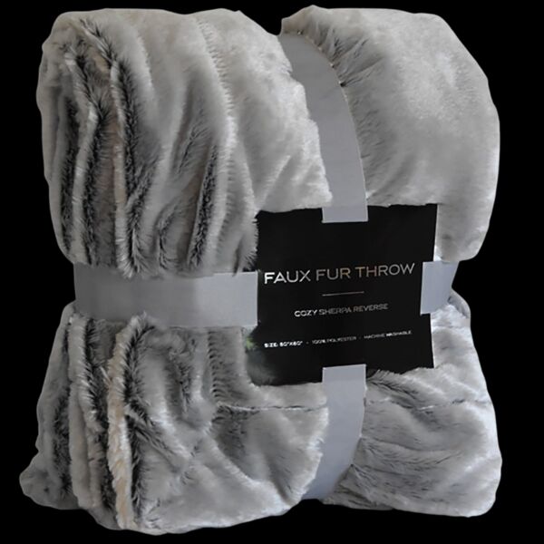 Faux Fur Sherpa Blanket Thumbnail