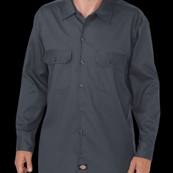Men's FLEX Relaxed Fit Long-Sleeve Twill Work Shirt Thumbnail