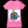 Ladies' Jersey Short-Sleeve Deep V-Neck T-Shirt Thumbnail