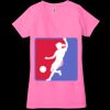 Ladies' Jersey Short-Sleeve Deep V-Neck T-Shirt Thumbnail