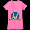Ladies' Jersey Short-Sleeve Deep V-Neck T-Shirt Thumbnail