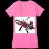 Ladies' Jersey Short-Sleeve Deep V-Neck T-Shirt Thumbnail