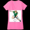 Ladies' Jersey Short-Sleeve Deep V-Neck T-Shirt Thumbnail