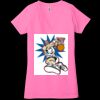 Ladies' Jersey Short-Sleeve Deep V-Neck T-Shirt Thumbnail