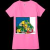 Ladies' Jersey Short-Sleeve Deep V-Neck T-Shirt Thumbnail