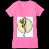 Ladies' Jersey Short-Sleeve Deep V-Neck T-Shirt Thumbnail