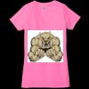 Ladies' Jersey Short-Sleeve Deep V-Neck T-Shirt Thumbnail