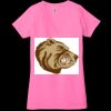 Ladies' Jersey Short-Sleeve Deep V-Neck T-Shirt Thumbnail
