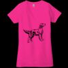 Ladies' Jersey Short-Sleeve Deep V-Neck T-Shirt Thumbnail