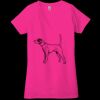 Ladies' Jersey Short-Sleeve Deep V-Neck T-Shirt Thumbnail