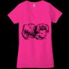 Ladies' Jersey Short-Sleeve Deep V-Neck T-Shirt Thumbnail