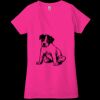 Ladies' Jersey Short-Sleeve Deep V-Neck T-Shirt Thumbnail