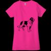 Ladies' Jersey Short-Sleeve Deep V-Neck T-Shirt Thumbnail