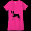 Ladies' Jersey Short-Sleeve Deep V-Neck T-Shirt Thumbnail