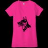 Ladies' Jersey Short-Sleeve Deep V-Neck T-Shirt Thumbnail