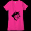 Ladies' Jersey Short-Sleeve Deep V-Neck T-Shirt Thumbnail