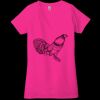 Ladies' Jersey Short-Sleeve Deep V-Neck T-Shirt Thumbnail