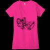 Ladies' Jersey Short-Sleeve Deep V-Neck T-Shirt Thumbnail