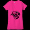 Ladies' Jersey Short-Sleeve Deep V-Neck T-Shirt Thumbnail