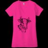 Ladies' Jersey Short-Sleeve Deep V-Neck T-Shirt Thumbnail