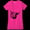 Ladies' Jersey Short-Sleeve Deep V-Neck T-Shirt Thumbnail