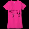 Ladies' Jersey Short-Sleeve Deep V-Neck T-Shirt Thumbnail