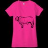 Ladies' Jersey Short-Sleeve Deep V-Neck T-Shirt Thumbnail