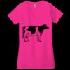 Ladies' Jersey Short-Sleeve Deep V-Neck T-Shirt Thumbnail