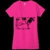 Ladies' Jersey Short-Sleeve Deep V-Neck T-Shirt Thumbnail