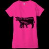 Ladies' Jersey Short-Sleeve Deep V-Neck T-Shirt Thumbnail