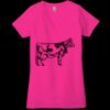 Ladies' Jersey Short-Sleeve Deep V-Neck T-Shirt Thumbnail