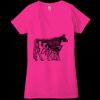 Ladies' Jersey Short-Sleeve Deep V-Neck T-Shirt Thumbnail