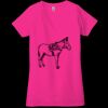 Ladies' Jersey Short-Sleeve Deep V-Neck T-Shirt Thumbnail