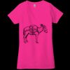 Ladies' Jersey Short-Sleeve Deep V-Neck T-Shirt Thumbnail