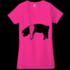 Ladies' Jersey Short-Sleeve Deep V-Neck T-Shirt Thumbnail