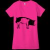 Ladies' Jersey Short-Sleeve Deep V-Neck T-Shirt Thumbnail