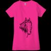 Ladies' Jersey Short-Sleeve Deep V-Neck T-Shirt Thumbnail