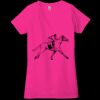 Ladies' Jersey Short-Sleeve Deep V-Neck T-Shirt Thumbnail