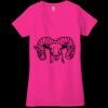 Ladies' Jersey Short-Sleeve Deep V-Neck T-Shirt Thumbnail