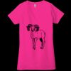 Ladies' Jersey Short-Sleeve Deep V-Neck T-Shirt Thumbnail