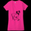 Ladies' Jersey Short-Sleeve Deep V-Neck T-Shirt Thumbnail