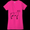 Ladies' Jersey Short-Sleeve Deep V-Neck T-Shirt Thumbnail