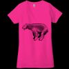 Ladies' Jersey Short-Sleeve Deep V-Neck T-Shirt Thumbnail