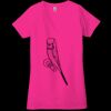 Ladies' Jersey Short-Sleeve Deep V-Neck T-Shirt Thumbnail