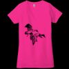 Ladies' Jersey Short-Sleeve Deep V-Neck T-Shirt Thumbnail