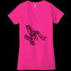 Ladies' Jersey Short-Sleeve Deep V-Neck T-Shirt Thumbnail