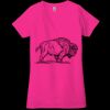 Ladies' Jersey Short-Sleeve Deep V-Neck T-Shirt Thumbnail