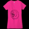 Ladies' Jersey Short-Sleeve Deep V-Neck T-Shirt Thumbnail