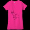 Ladies' Jersey Short-Sleeve Deep V-Neck T-Shirt Thumbnail