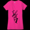 Ladies' Jersey Short-Sleeve Deep V-Neck T-Shirt Thumbnail